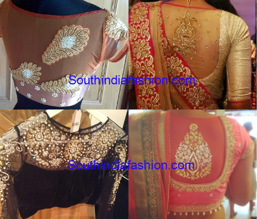 Blouse Designs with Net on Back