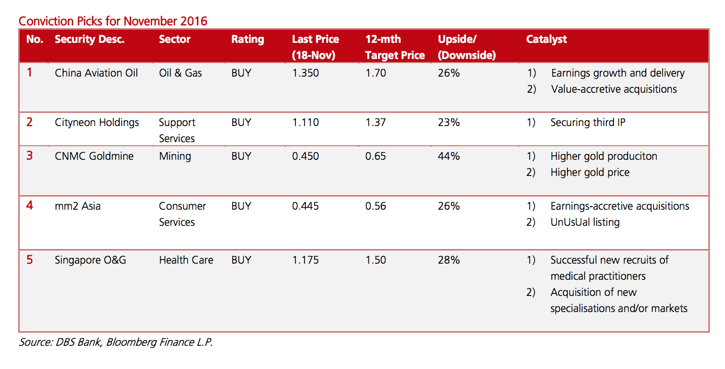 DBS Group Research Small Mid Cap Conviction Picks 2016-11-21