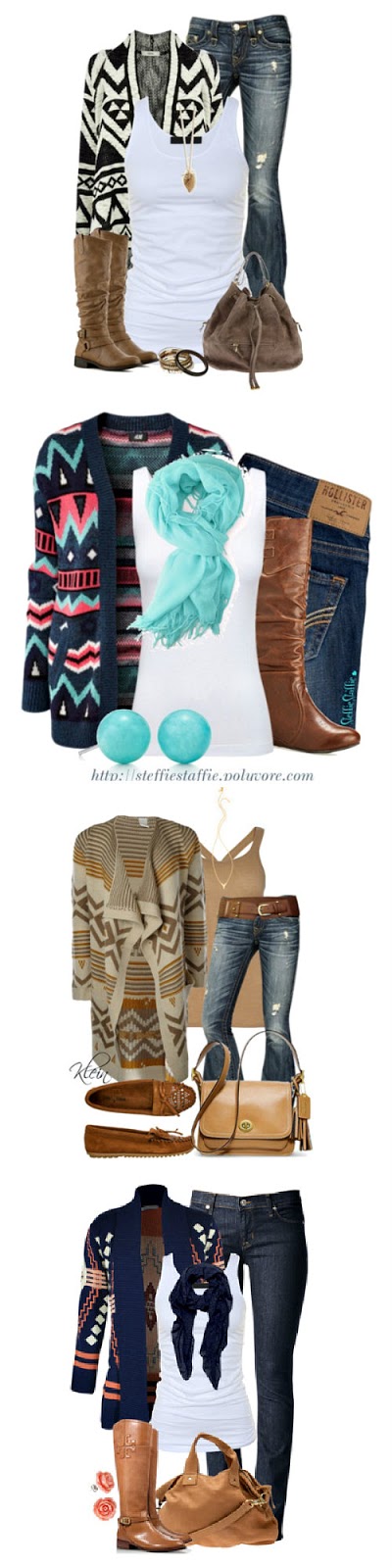 Aztec sweater outfits  ||  Click through for sources  ||  Fall fashion
