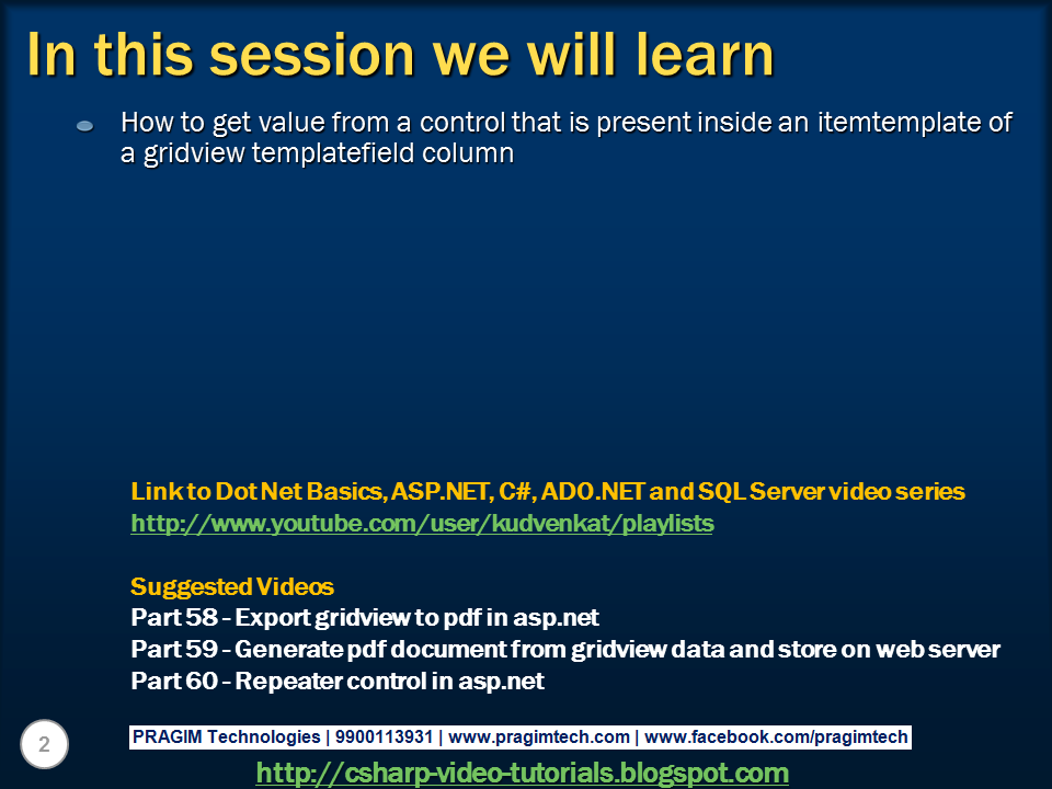 Sql Server And C Video Tutorial Part 61 How To Get Value From