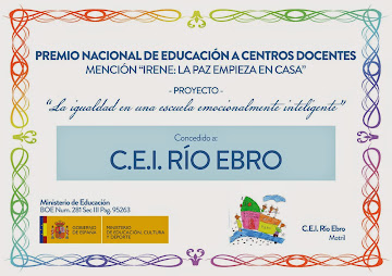 Premio Nacional de Educación a centros docentes mención "Irene: La paz empieza en casa".
