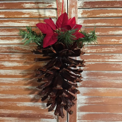 Large Pinecone Decorated for Christmas