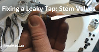 repairing a stem valve in a bathroom
