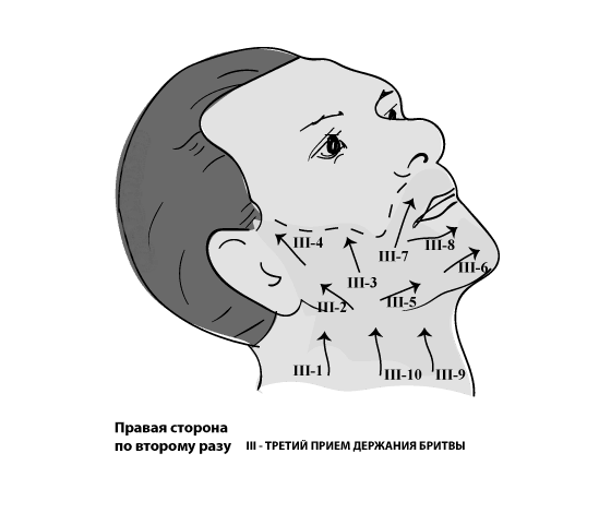как правильно бриться бритвой. как правильно бриться. схема бритья головы опасной бритвой. мужчина бреется. бритва для мужчин.