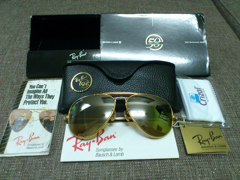 Vintage Bausch & Lomb Rayban Sunglasses: (SOLD)NOS Ray Ban Outdoorsman II  Arista 50th Anniversary 