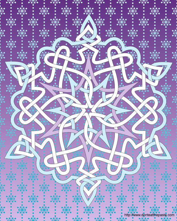 Don't Eat the Paste: Snowflake Coloring Page
