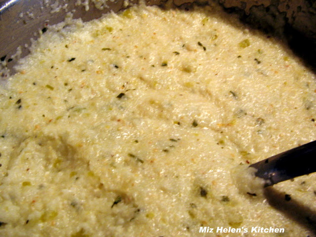 Tomatillo Cheese Grits at Miz Helen's Country Cottage