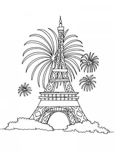 Coloriage De La Tour Eiffel A Imprimer