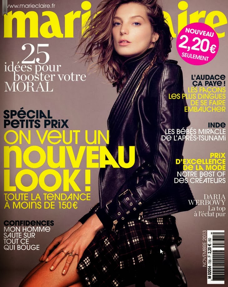 Smartologie: Daria Werbowy for Marie Claire France November 2013