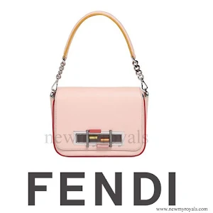 Queen Rania of Jordan FENDI 3 Baguette Chain Color Trim Leather Bag