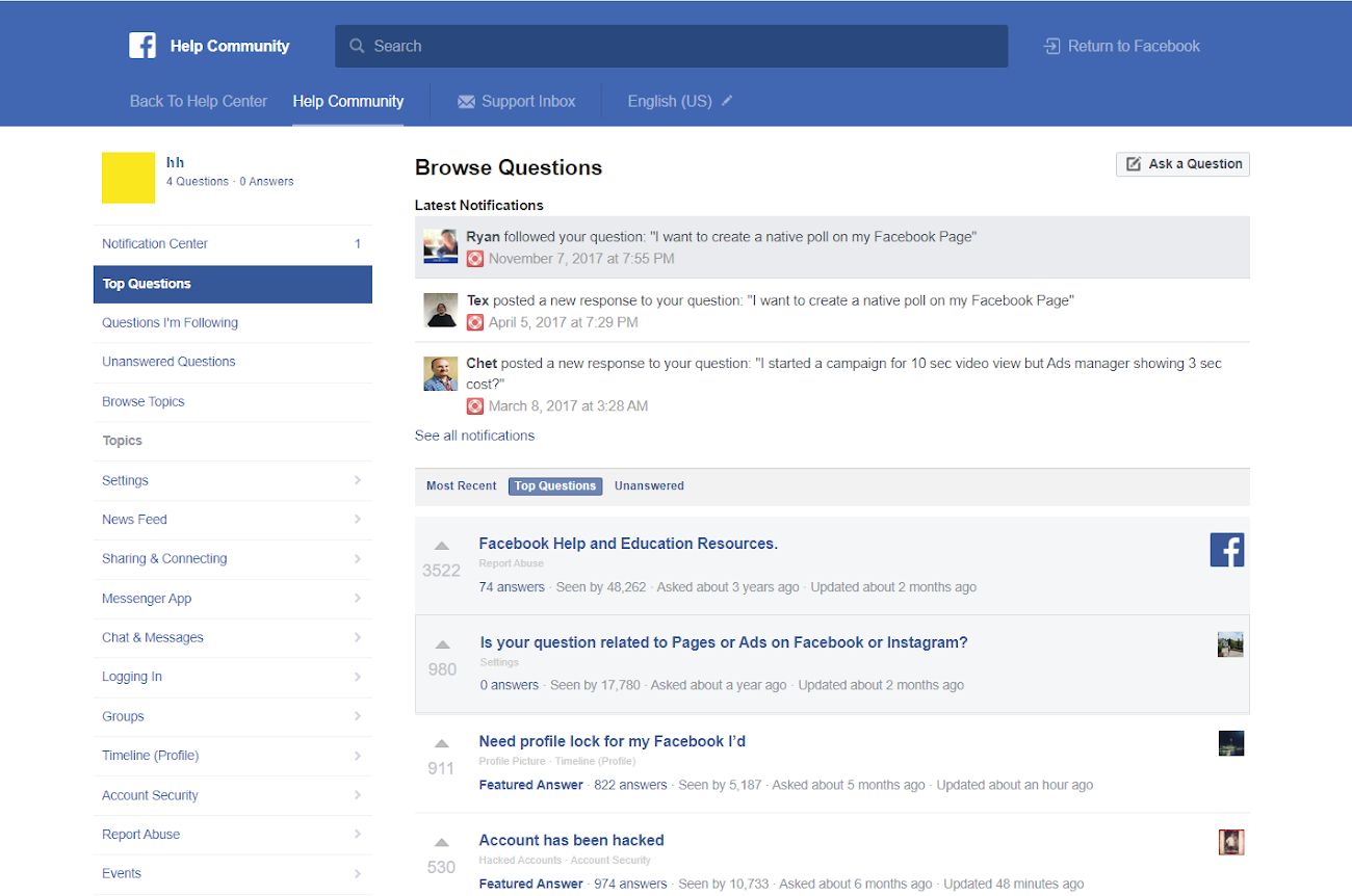 Facebook's Support Forum Is Full of Scammers Trying To Gamble With The Desperate Users & The Company Keeps Ignoring It!