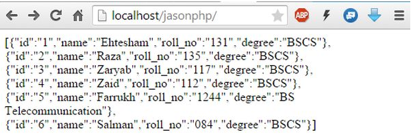 Export Mysql Data Into Json Format Using Php