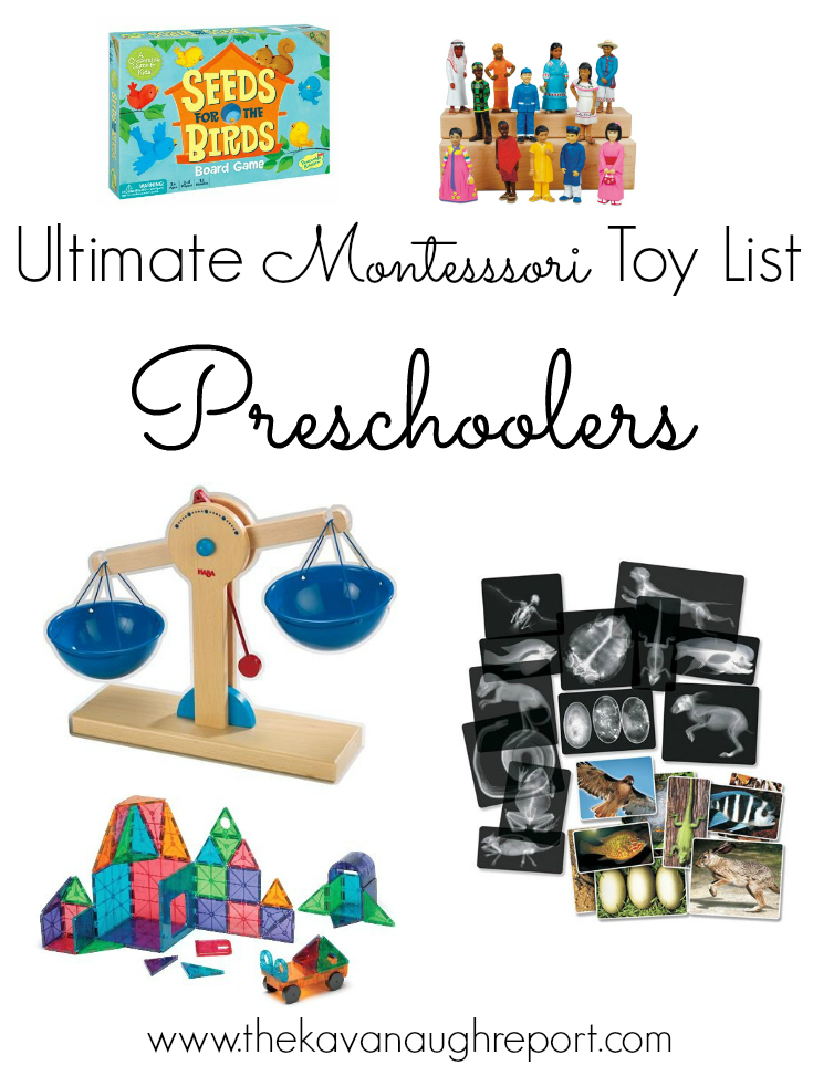 The Ultimate Montessori Friendly Toy list! Montessori friendly toy and gift ideas for babies, toddlers and preschoolers!
