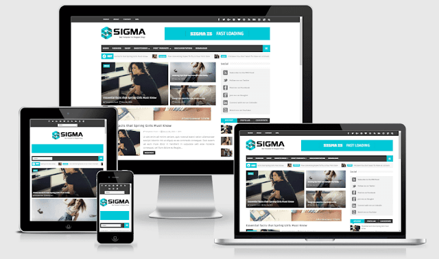 Sigma Responsive Blog Magazine Blogger Theme Free Download
