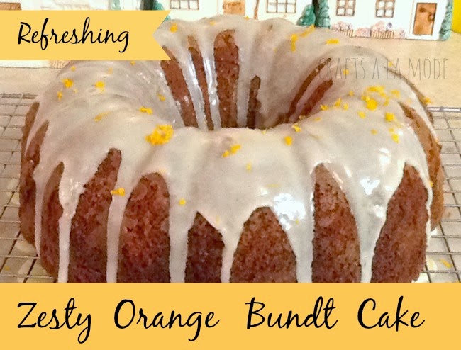 orange bundt cake from scratch with drizzle frosting