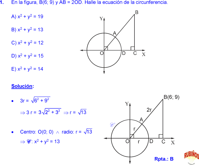 Ecuacion De La Circunferencia Ejercicios Resueltos Pdf