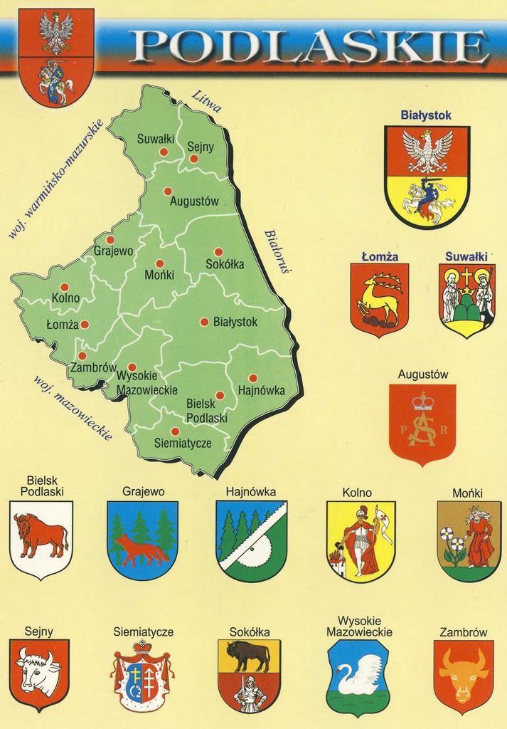 Poland on Postcards Województwo Podlaskie / Podlasie Region