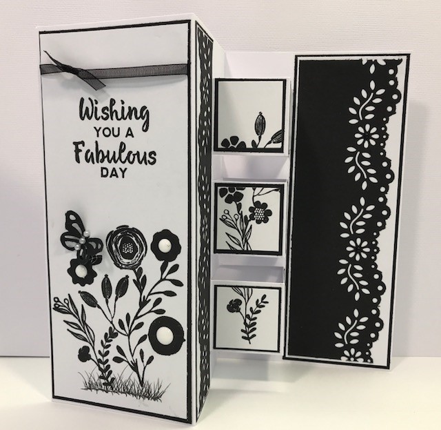 SCRAPBOOKING WITH M.E. Fancy Fold Box Stepper Card