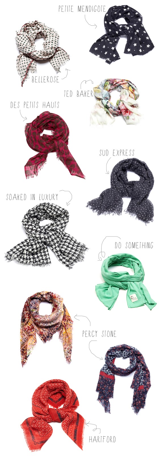 35 ways to wear a scarf | Famous Blog
