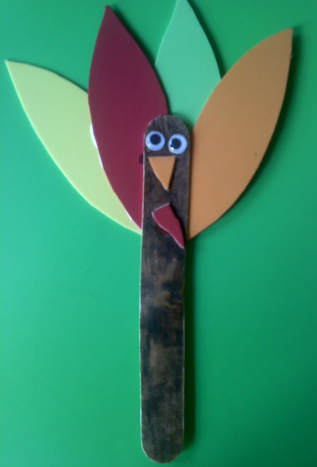 Crafts For Preschoolers Turkey Stick Puppet