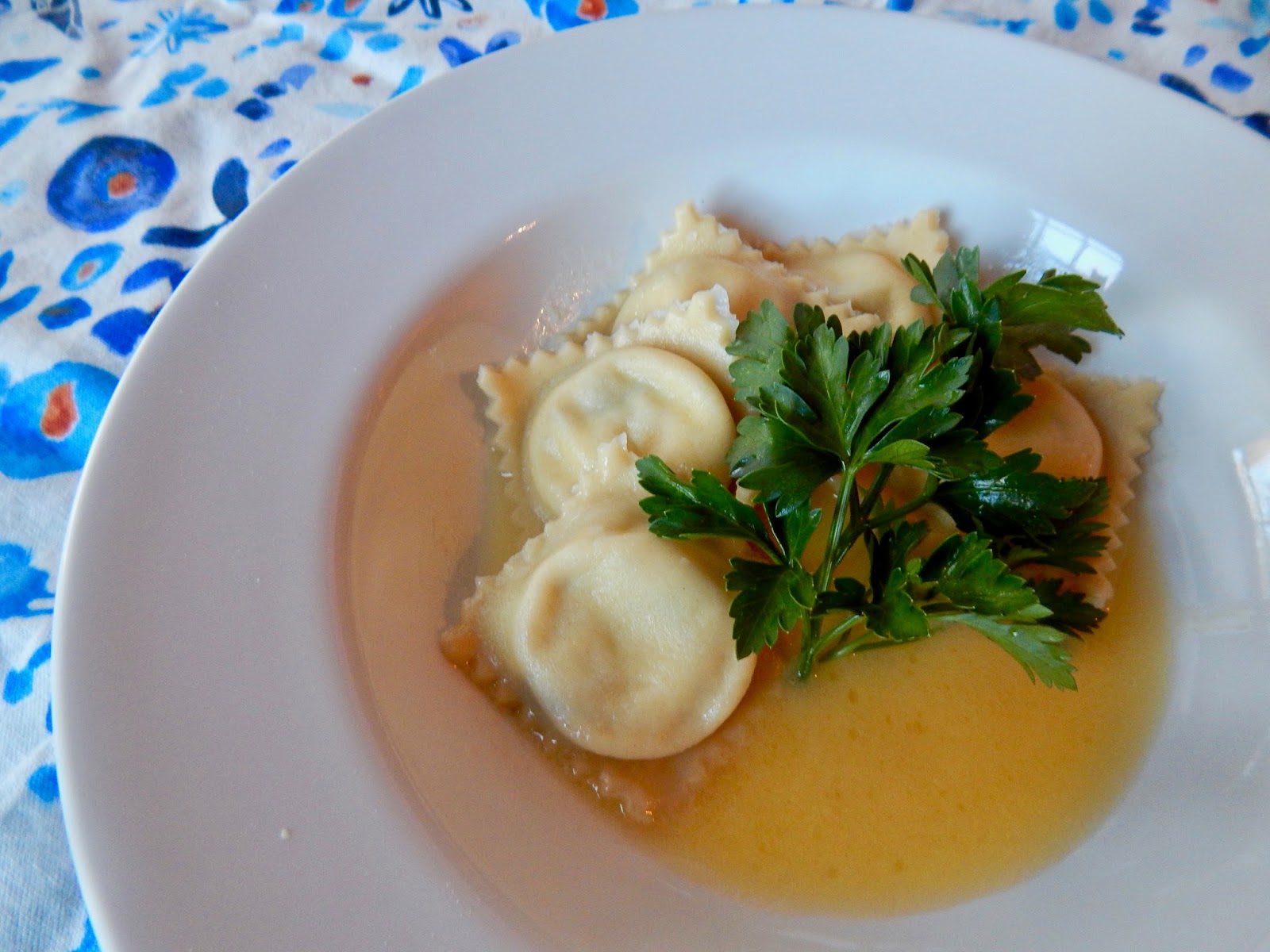 The Nerdy Chef Mushroom Ravioli with Parmesan White Wine Sauce