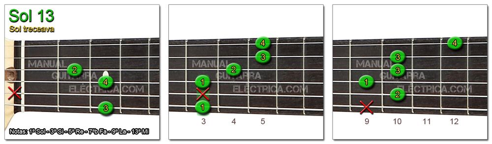 ACORDES: Sol - G - 14 Acordes de Sol para Guitarra