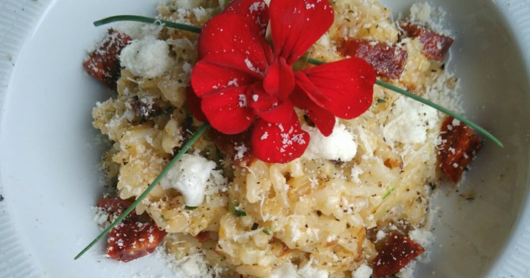 Risotto chouxfleur courgettes chorizo