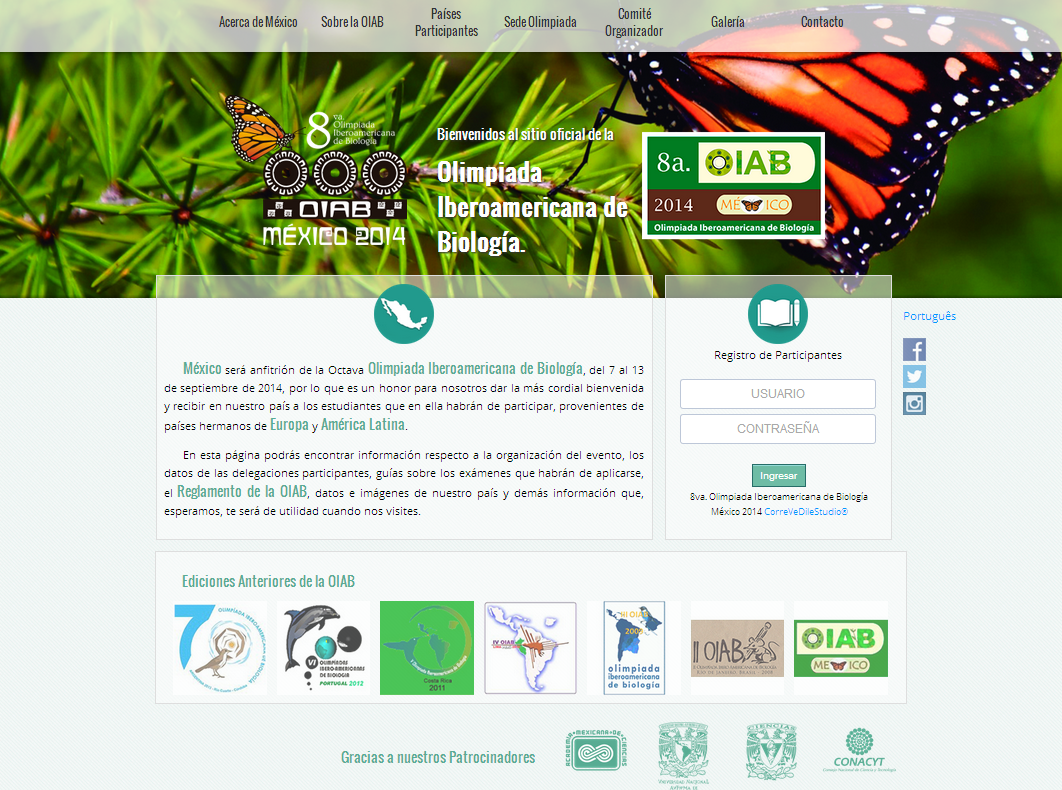 8va OLIMPIADA IBEROAMERICANA DE BIOLOGÍA OIAB MÉXICO 2014