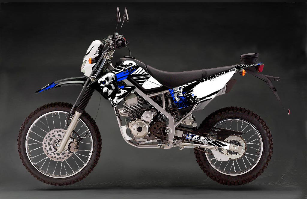 GRAPHIC KIT FOR KLX 150 Sikspak Blue TRIPLEX