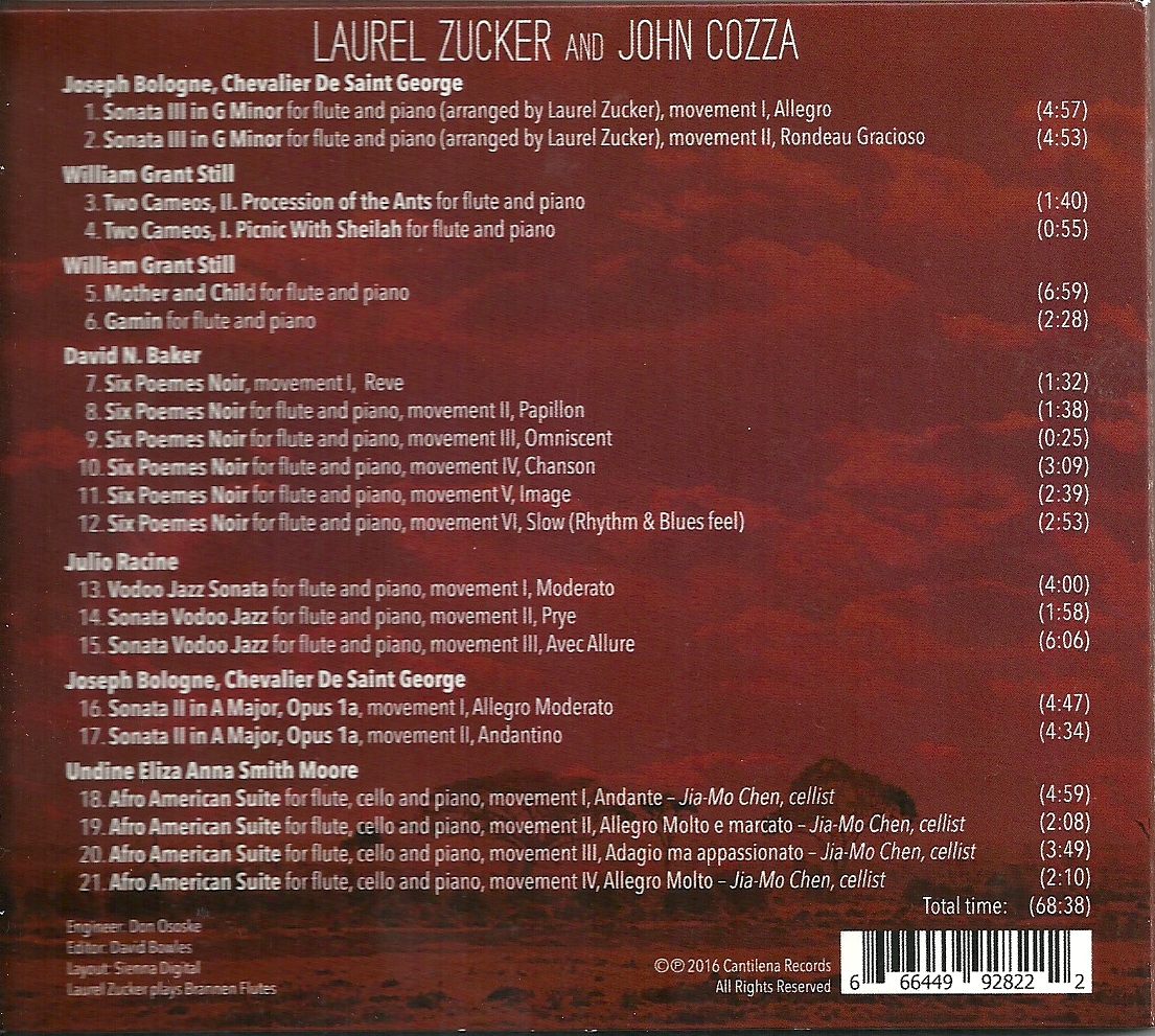 AfriClassical Laurel Zucker & John Cozza Flute & Piano Music by