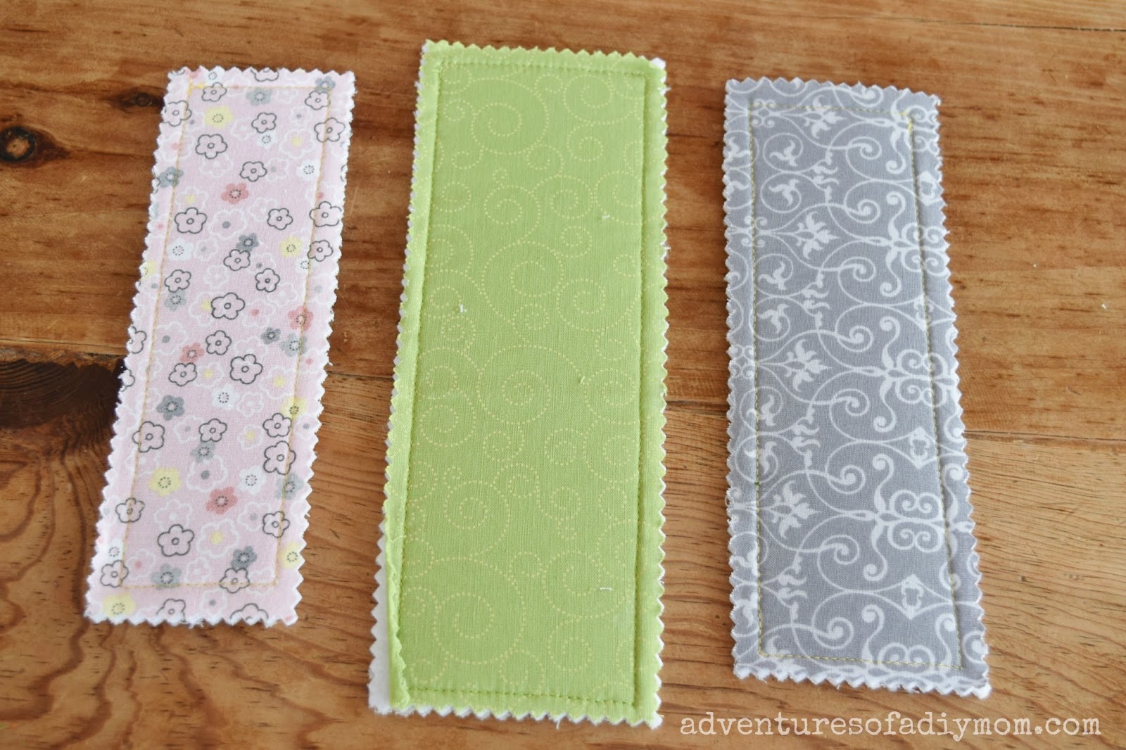 Fabric Embroidered Bookmarks Adventures of a DIY Mom