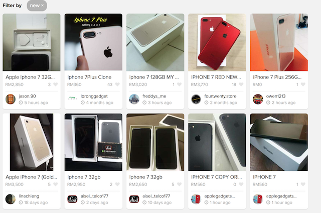 New iPhones on sale in Carousell