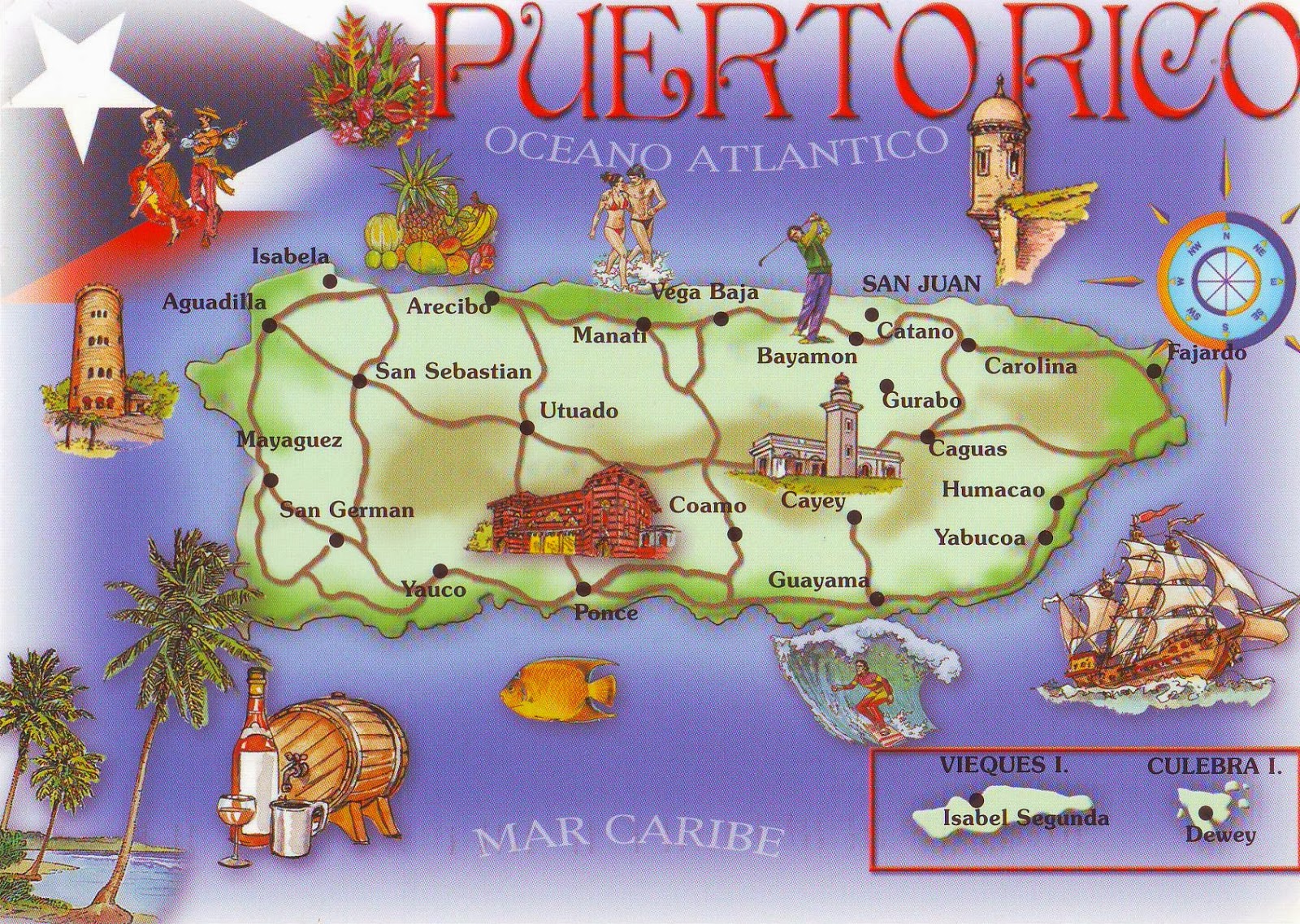 United States Map With Puerto Rico