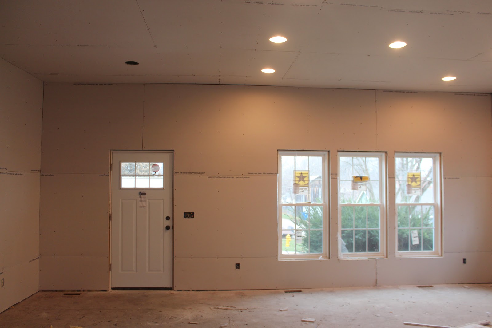the corson cottage Our Renovation Moves Inside Drywall Installation