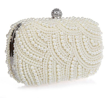 Pearl evening clutch bags