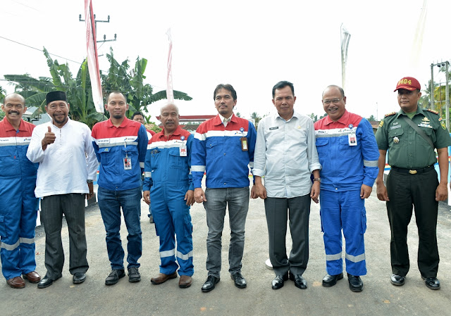 Wali Kota Prabumulih dan General Manager PT Pertamina EP Asset 2 Resmikan Jembatan Air Manau