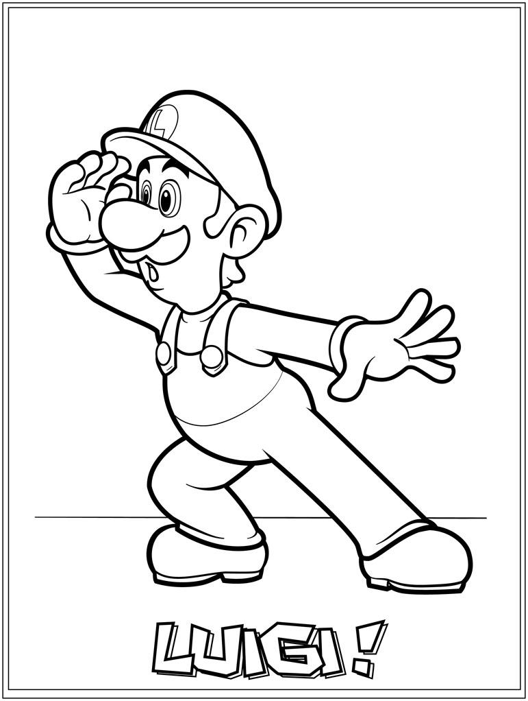 Jimbo s Coloring Pages Luigi Coloring Page Jimbo s Coloring Pages Luigi Coloring Page
