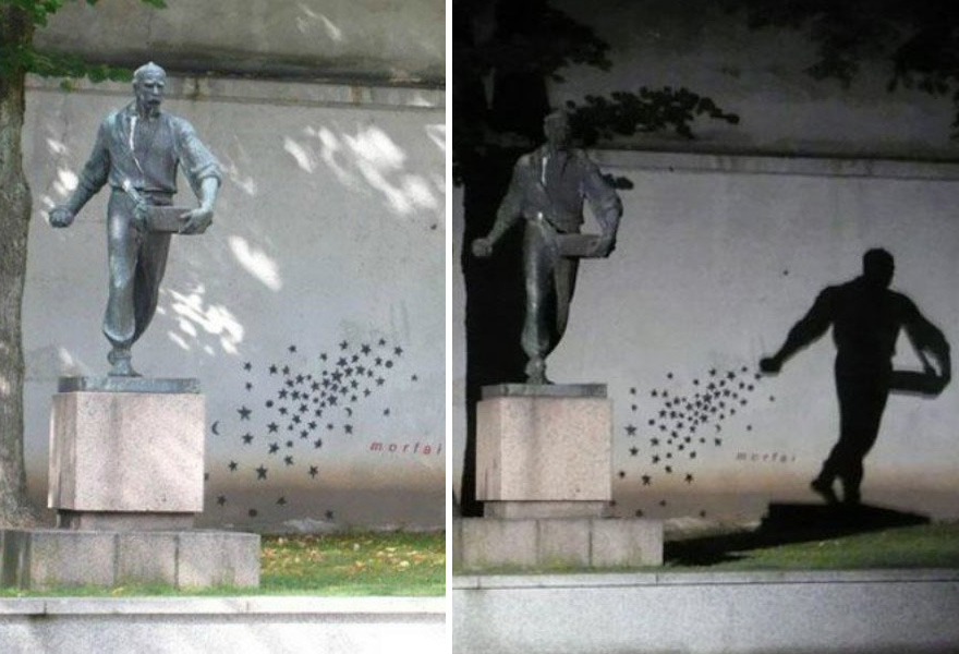 42 Of The Most Beautiful Sculptures In The World - Shadow Street Art, Kaunas, Lithuania