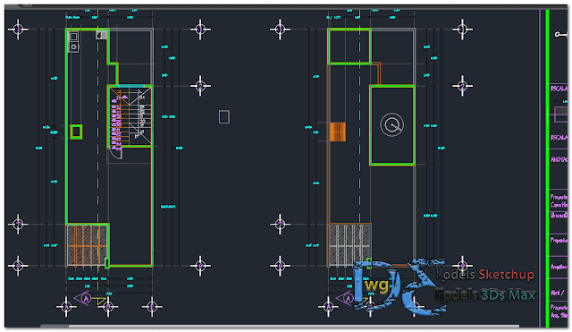 Storey house in AutoCAD  