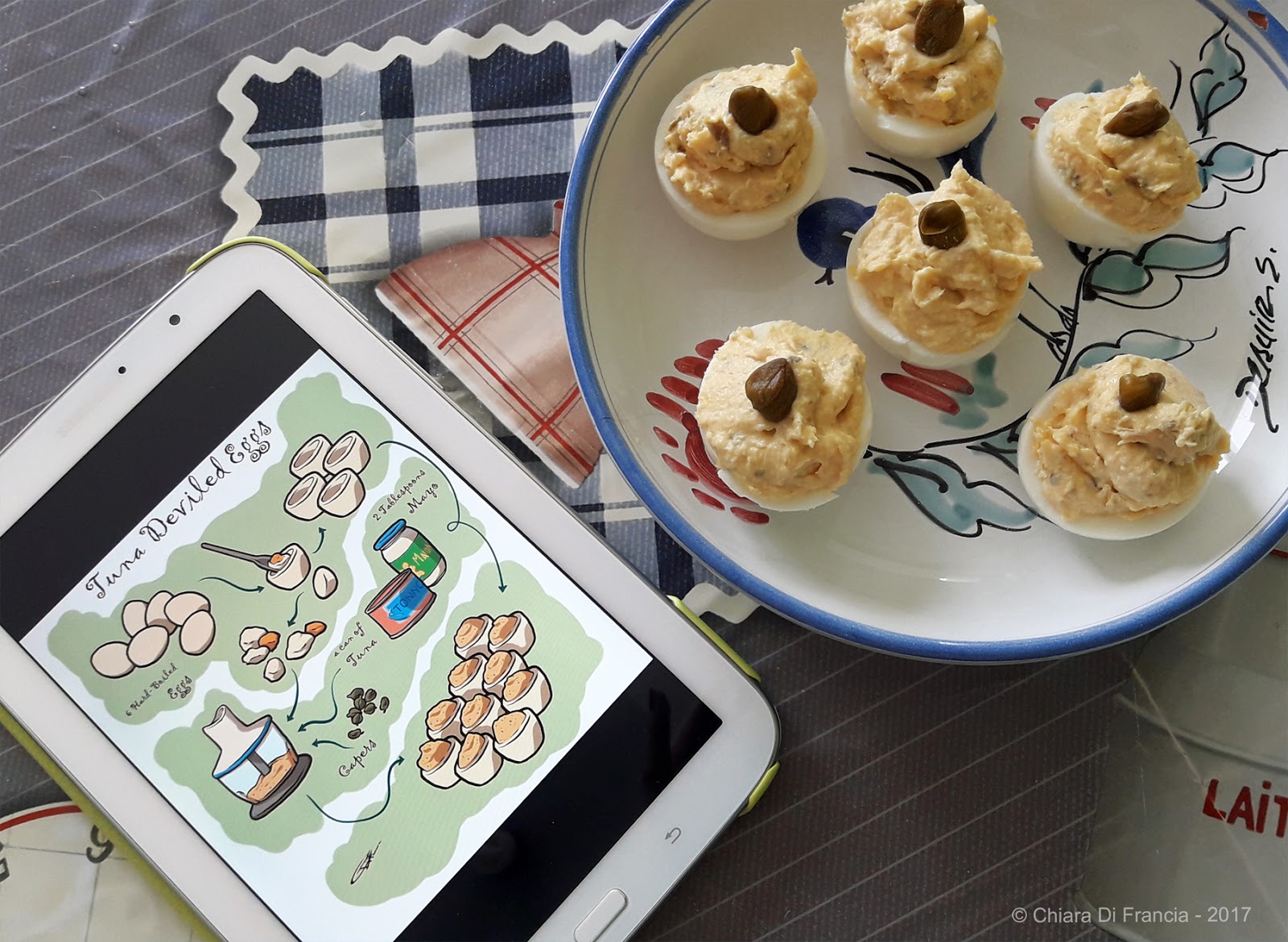 Drawing Recipes Tuna Deviled Eggs