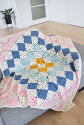 granny square geometric pattern crochet blanket