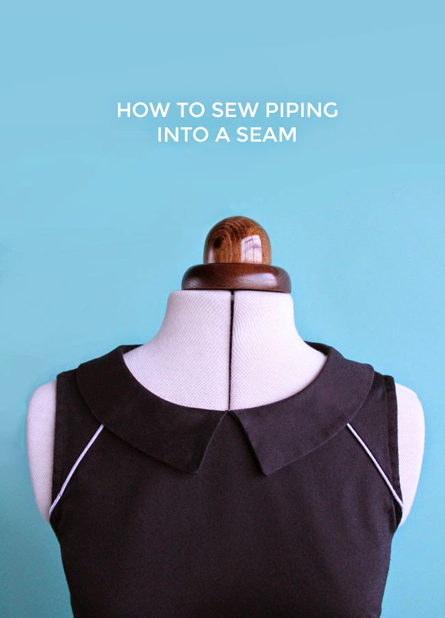 How to sew piping into a seam