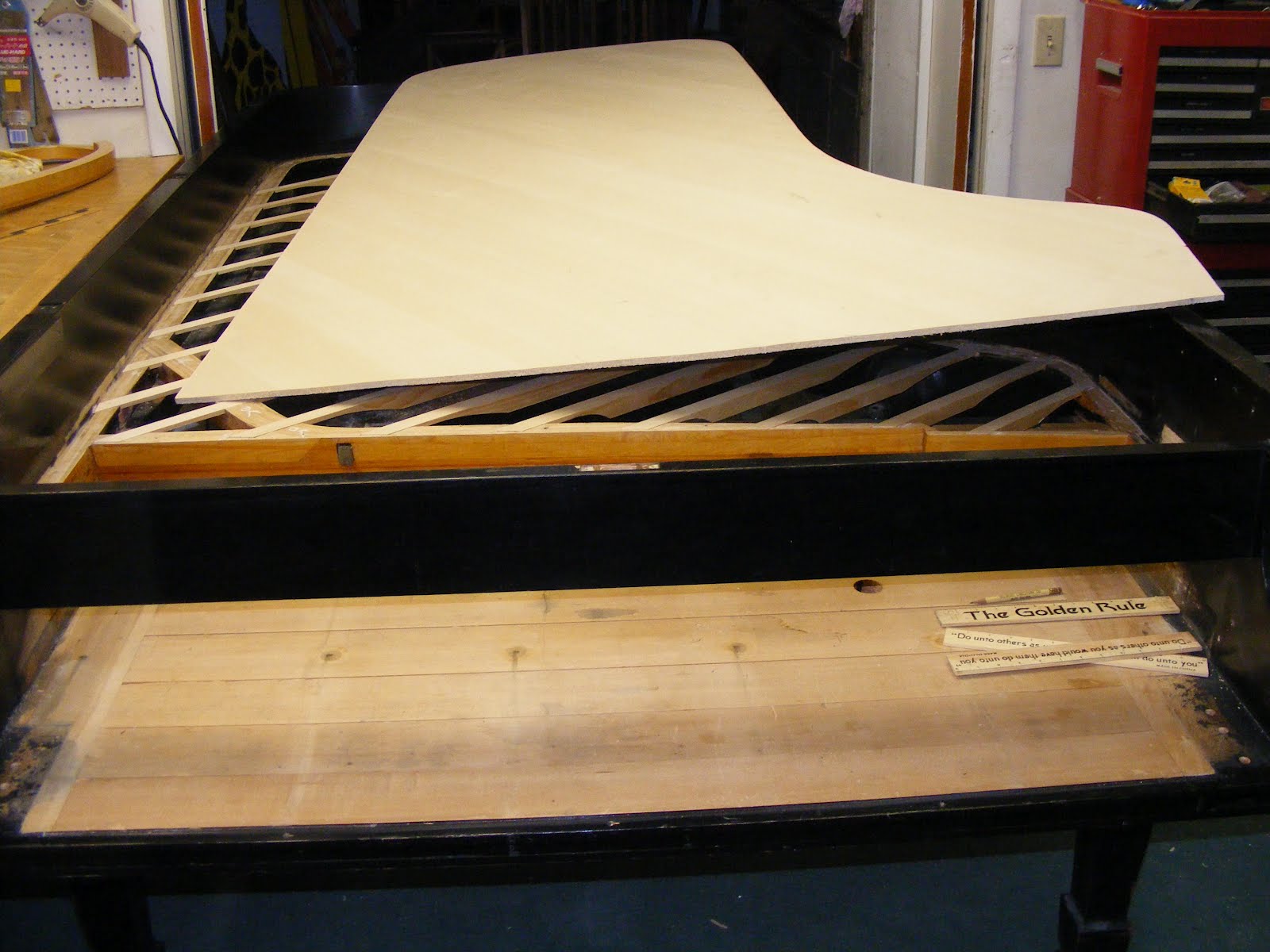 Hess Piano Co. Steinway D 411101 Soundboard Built