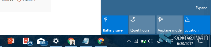 action center night light