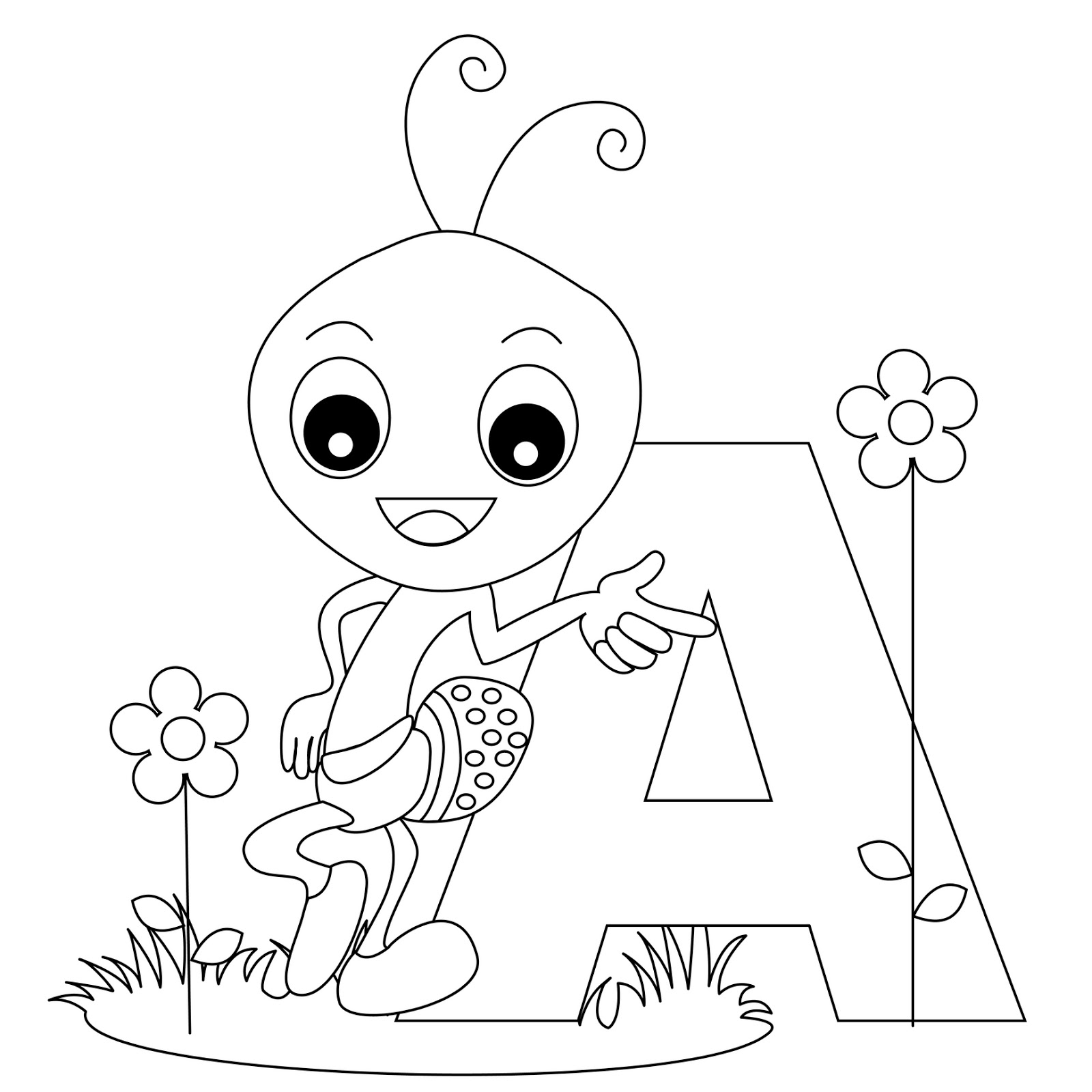 a phabet coloring pages - photo #11