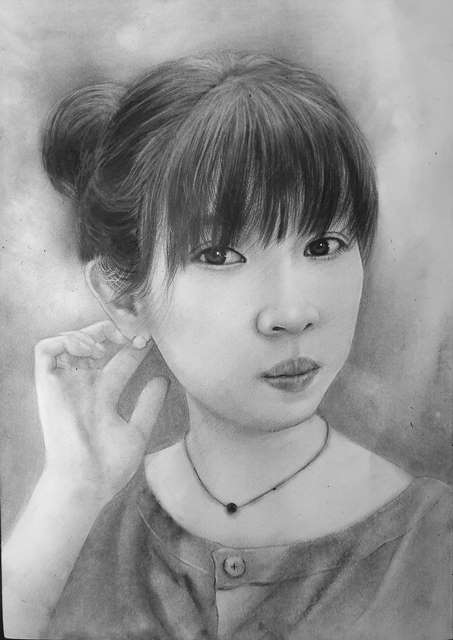 Vẽ Chân Dung TP ART: Tranh vẽ cô gái bằng chì đẹp - TP Art