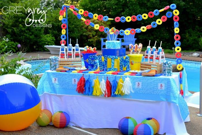 CAF FU ATELI DE ARTE HOJE DIA DE FESTA FESTA NA PISCINA pool-party-food-fun-bucket-idea-birthday-party-food-pool-party