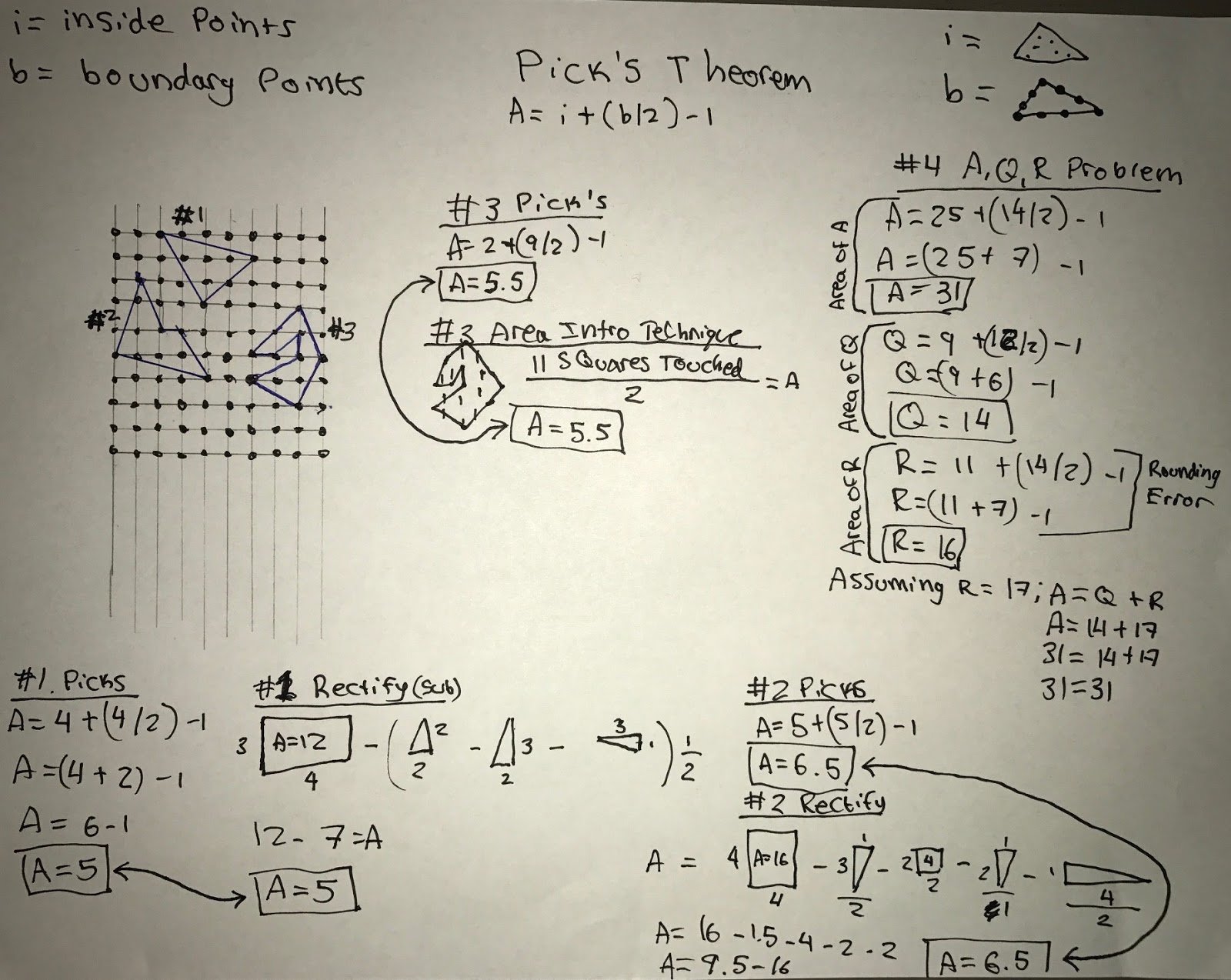 Math Blog Pro Blog 4 Pick's Theorem