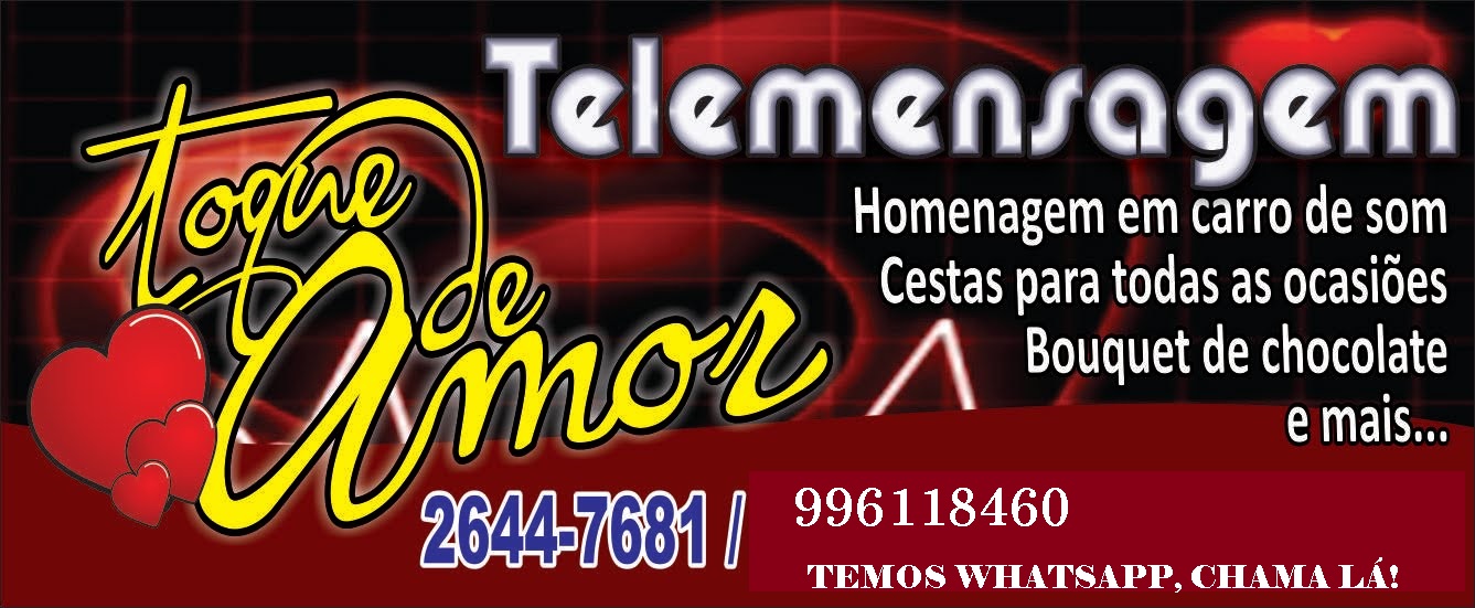 Telemensagens Cabo Frio (22)998371606  Agência Toque de Amor