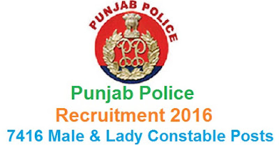 Punjab Police Recruitment 2016